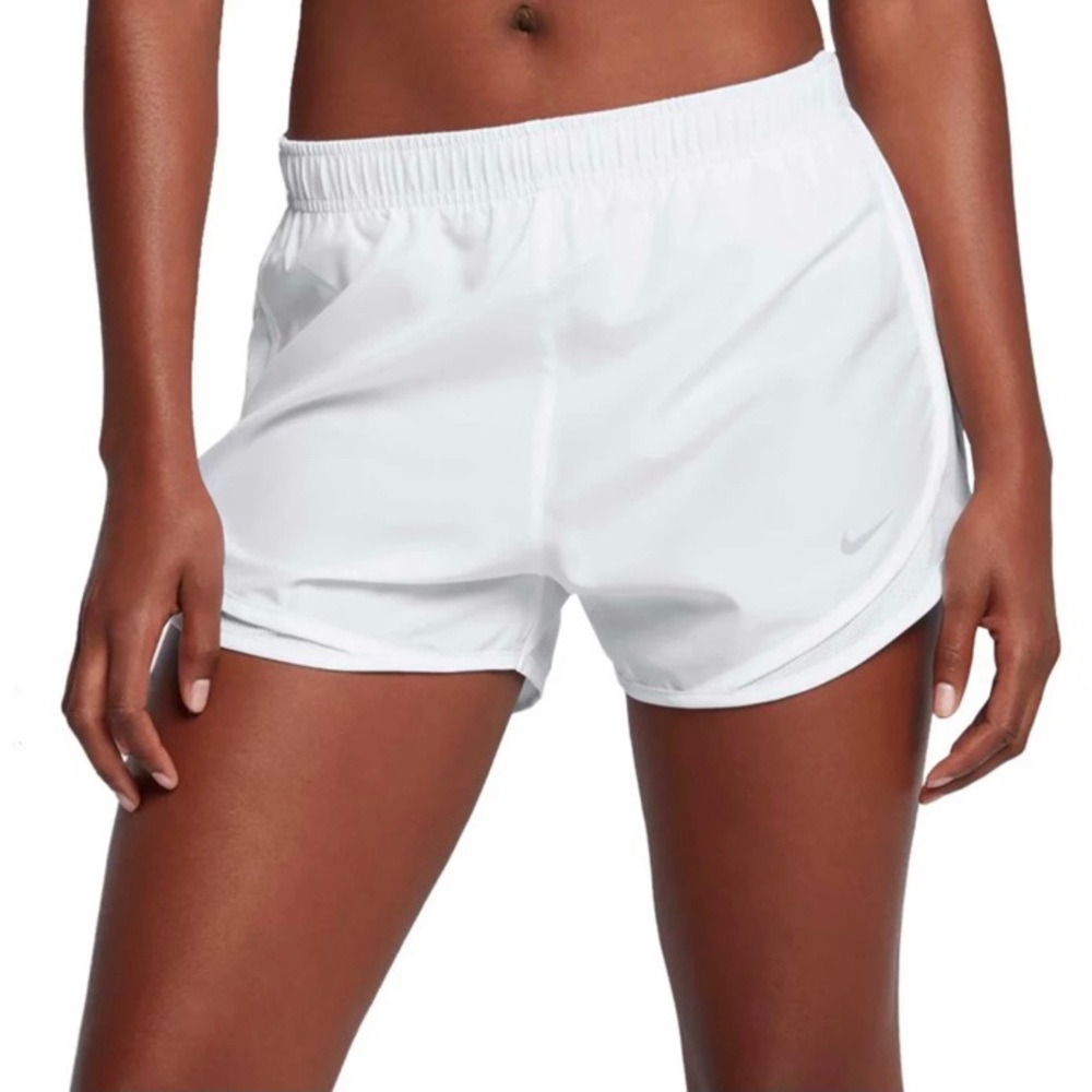 Nike White Dryfit Tempo Run Shorts. Sz S